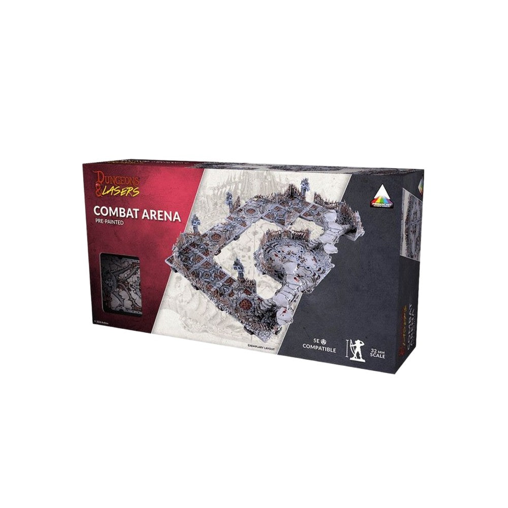 PREORDER Dungeons & Lasers: PrismaCast Pre-Painted Terrain - Combat Arena: Pre-Painted