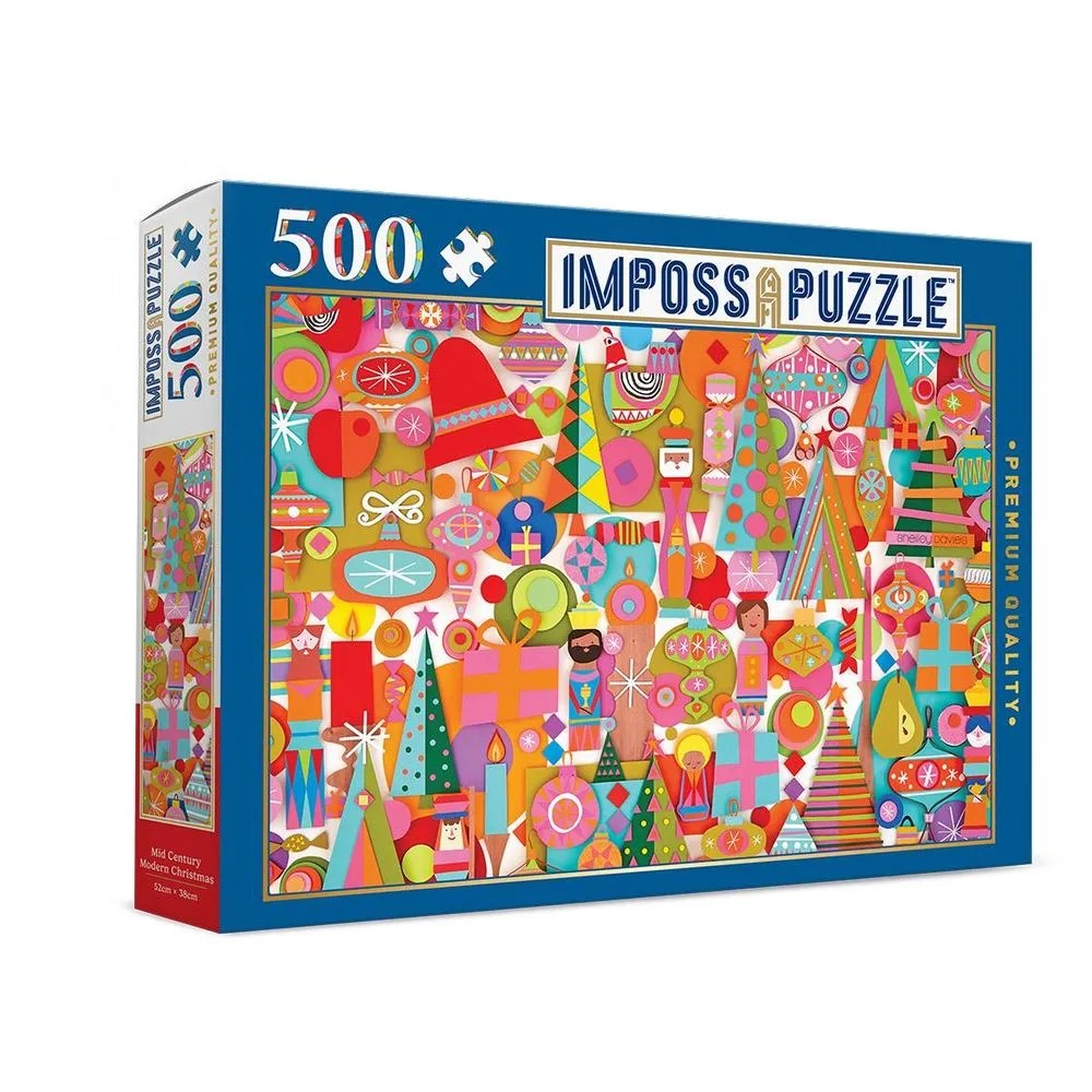 PREORDER Puzzle - ImpossApuzzle - Mid Century Modern Christmas - 500pc