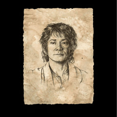 PREORDER WETA - The Hobbit Trilogy - Art Print - Portrait of Bilbo Baggins
