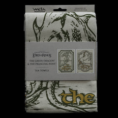 PREORDER WETA - The Lord of the Rings Trilogy - Tea Towel - Green Dragon & Prancing Pony 2PK