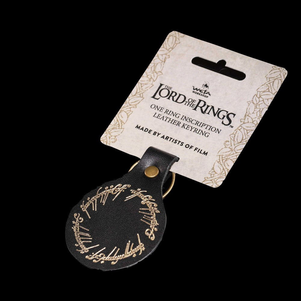 PREORDER WETA - The Lord of the Rings Trilogy - Leather Keyring - One Ring inscription