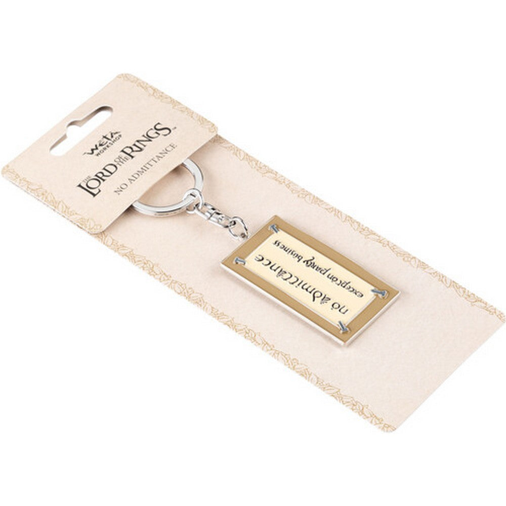 PREORDER WETA - The Lord of the Rings Trilogy - Keyring - No Admittance Sign (Enamel)