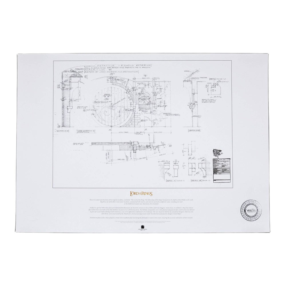 PREORDER WETA - The Lord of the Rings Trilogy - Blueprint - The Door of Bag End