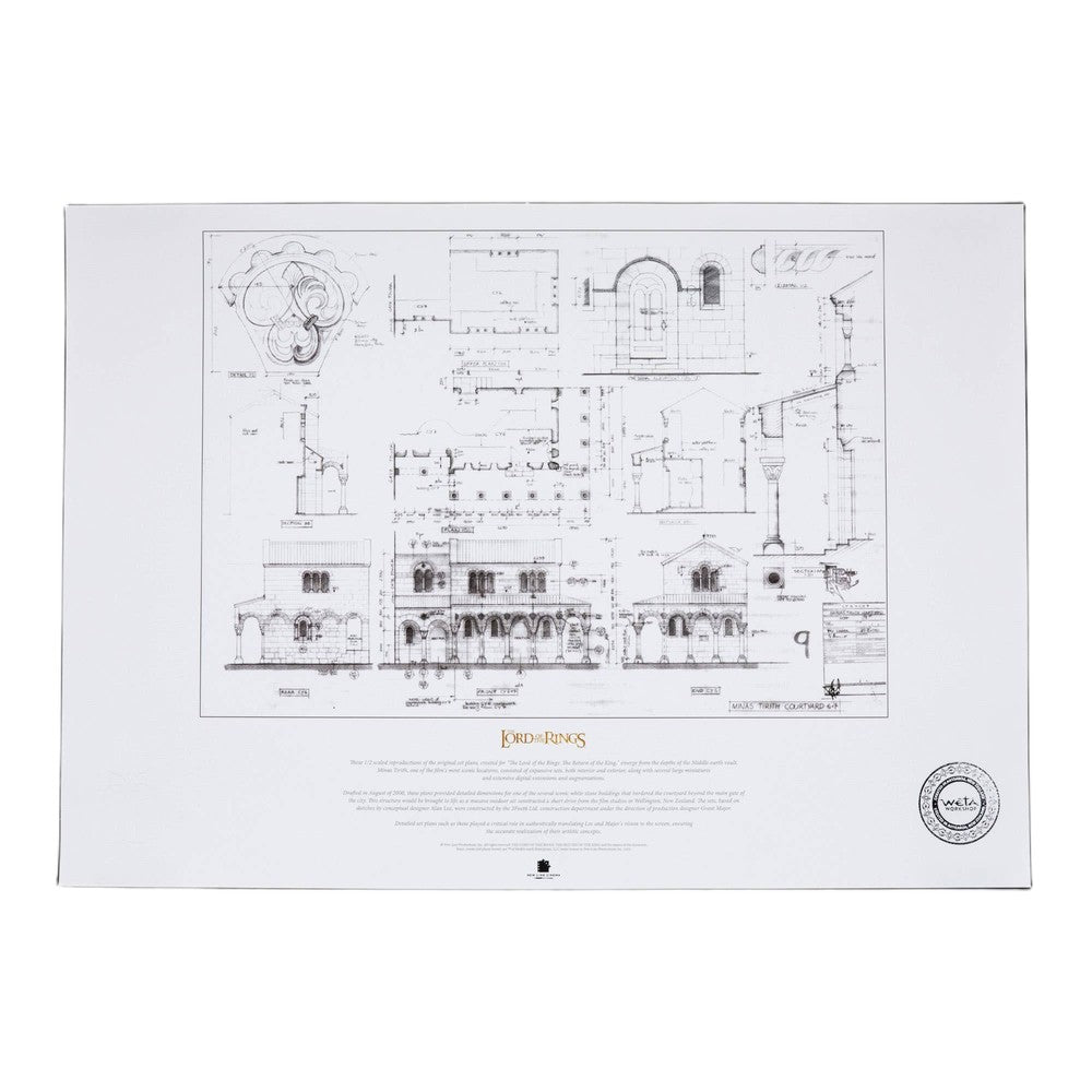 PREORDER WETA - The Lord of the Rings Trilogy - Blueprint - The Courtyard of Minas Tirith