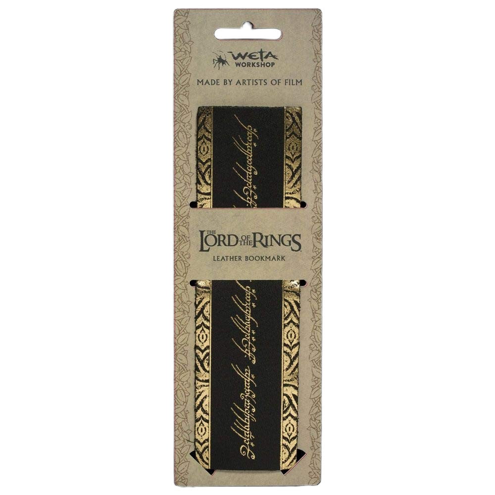 PREORDER WETA - The Lord of the Rings Trilogy - Leather Bookmark - The One Ring Inscription
