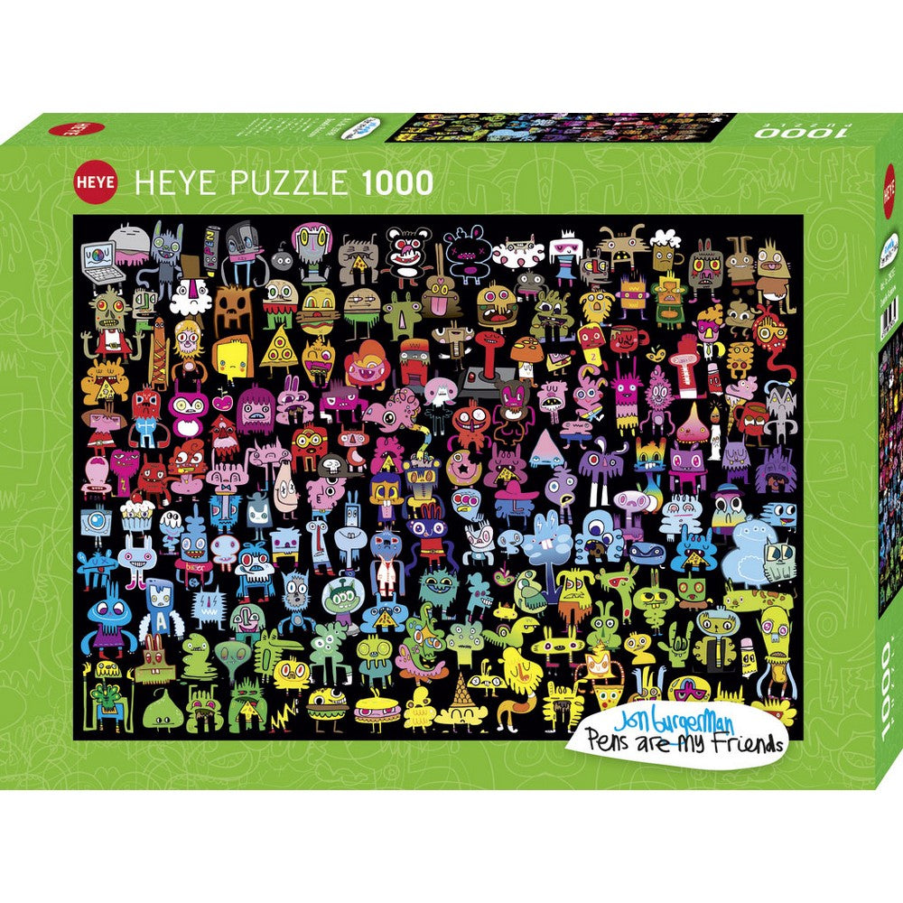 PREORDER Puzzle - Heye - Burgerman Doodle Rainbow 1000pc