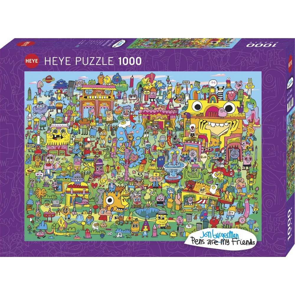 PREORDER Puzzle - Heye - Burgerman Doodle Village 1000pc
