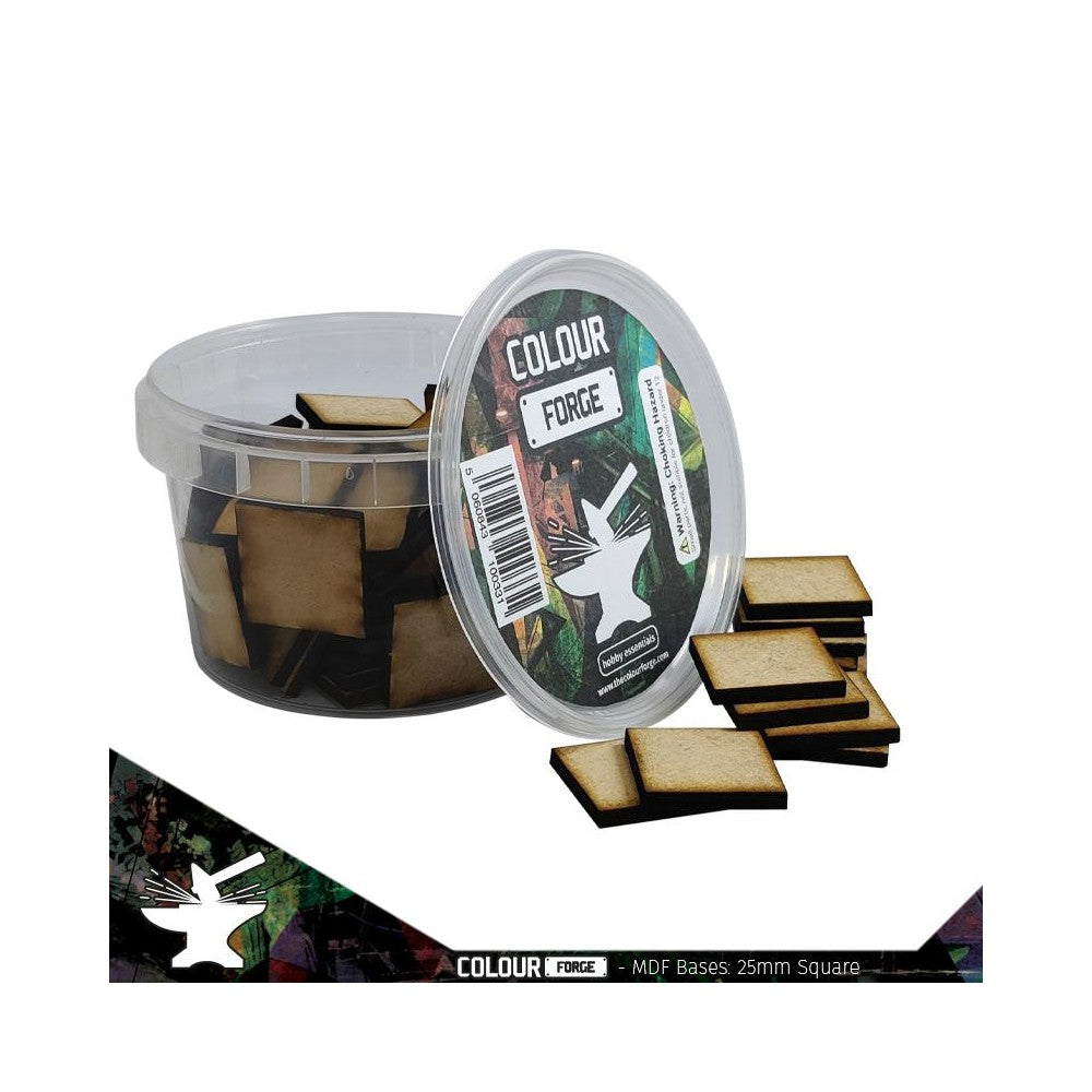 PREORDER The War Hub - MDF Bases - 25mm Square (70)