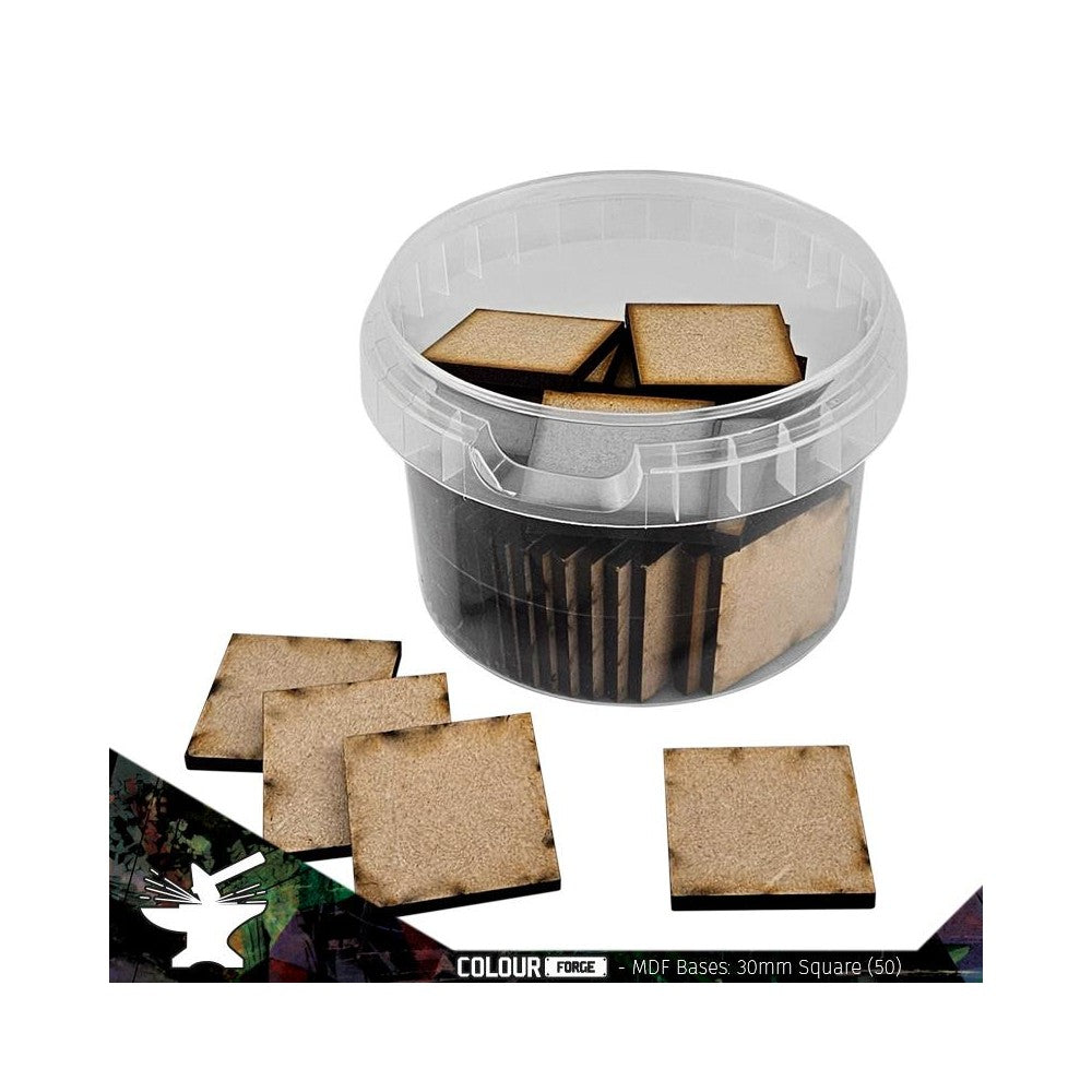 PREORDER The War Hub - MDF Bases - 30mm Square (50)