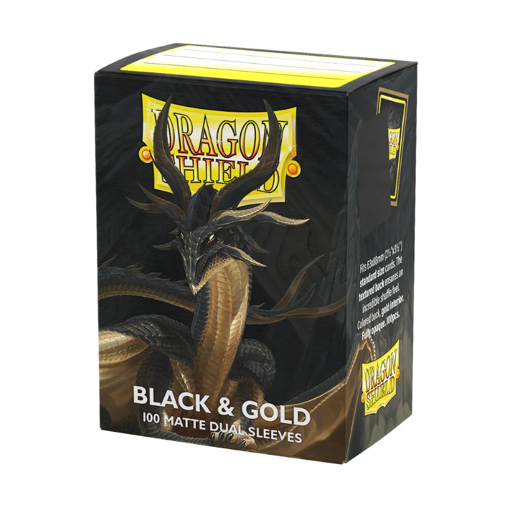 PREORDER Dragon Shield: Sleeves  Matte Dual  Black & Gold