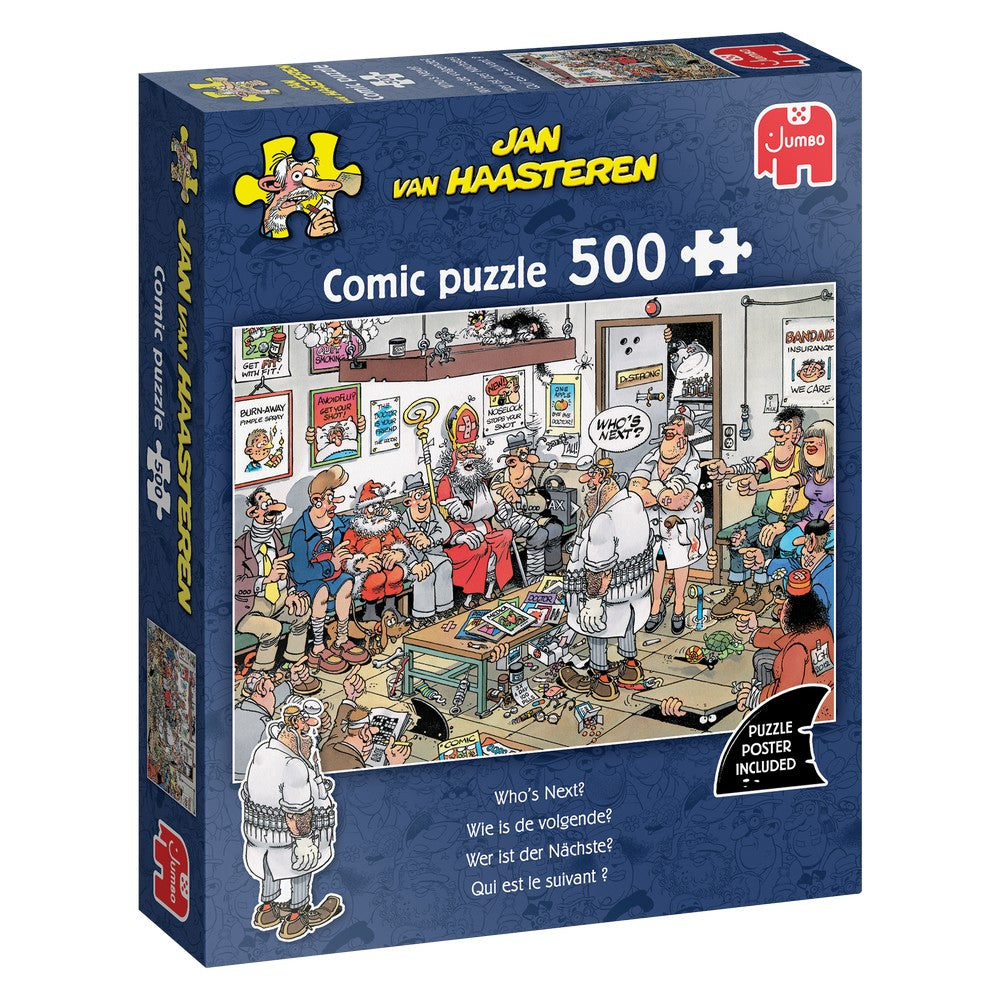 PREORDER Puzzle - Jumbo - Jan van Haasteren - Whos next? 500pcs