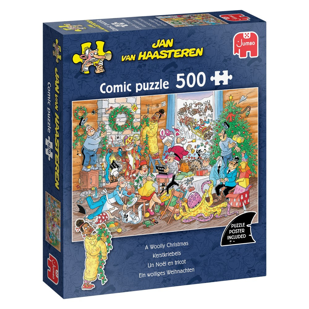 PREORDER Puzzle - Jumbo - Jan van Haasteren - Woolly Christmas 500pcs