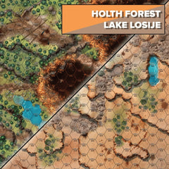 PREORDER BattleTech - BattleMat - Tukkayid: Holth Forest / Lake Losiije