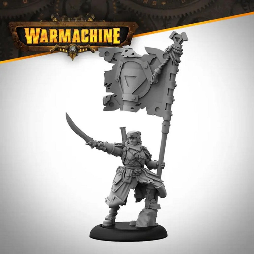 PREORDER Warmachine Direct Khador Winter Korps Winter Korps Infantry Standard Bearer Variant
