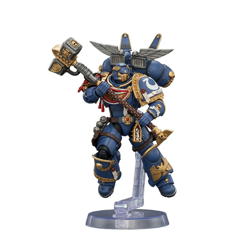 PREORDER Warhammer Collectibles: 1/18 Scale Game Edition Ultramarines Assault Intercessor with Jump Pack