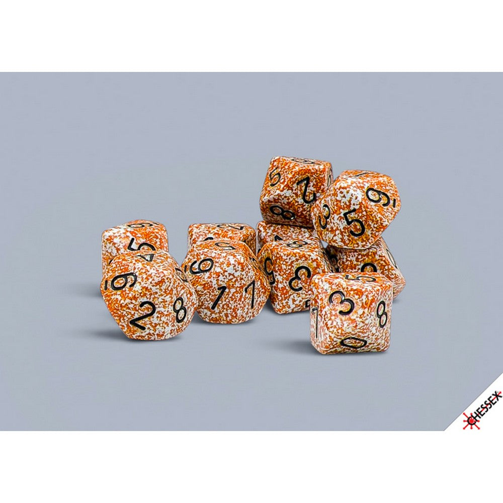 PREORDER CHX 25133 Speckled Rust Set of Ten d10s