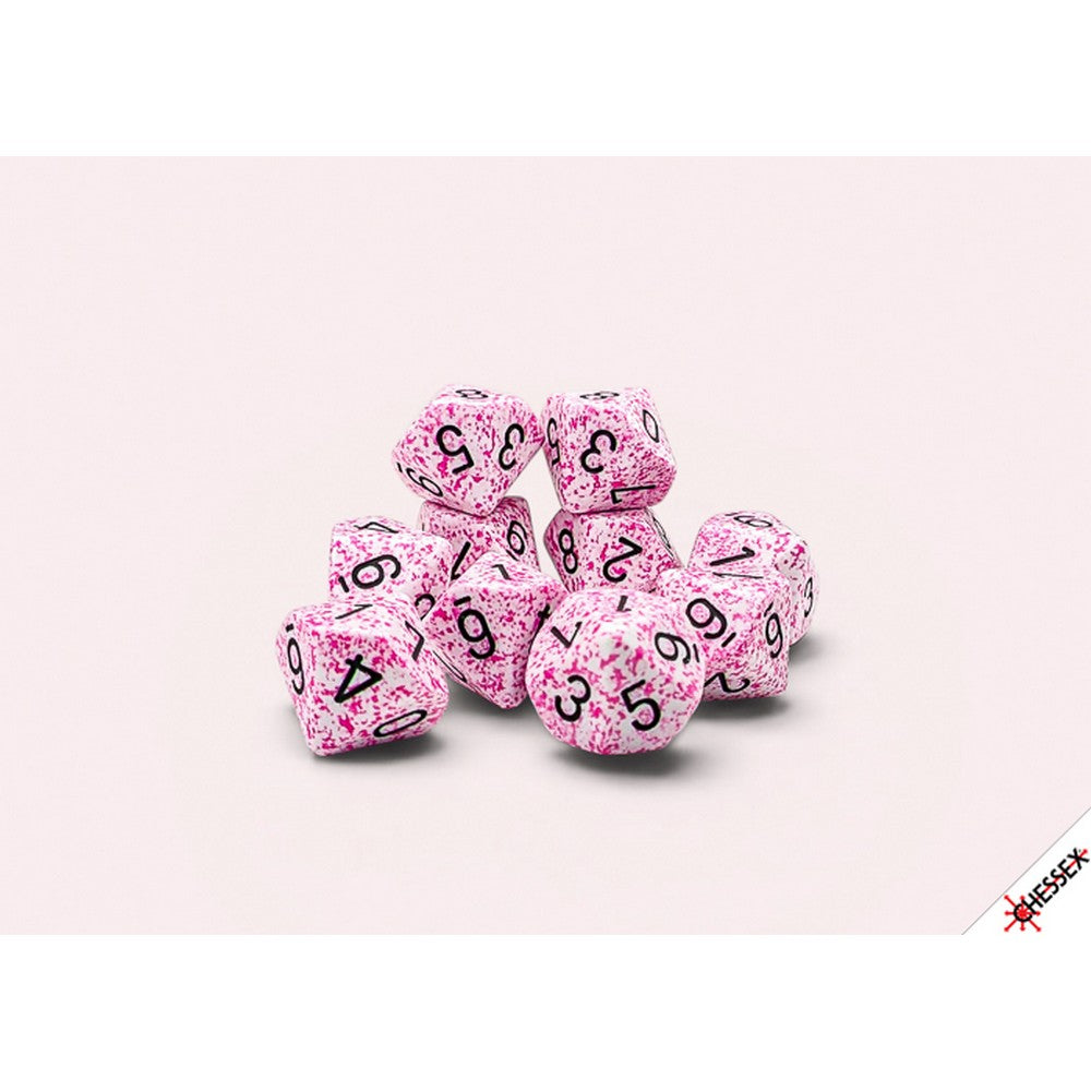 PREORDER CHX 25154 Speckled Pink Set of Ten d10s