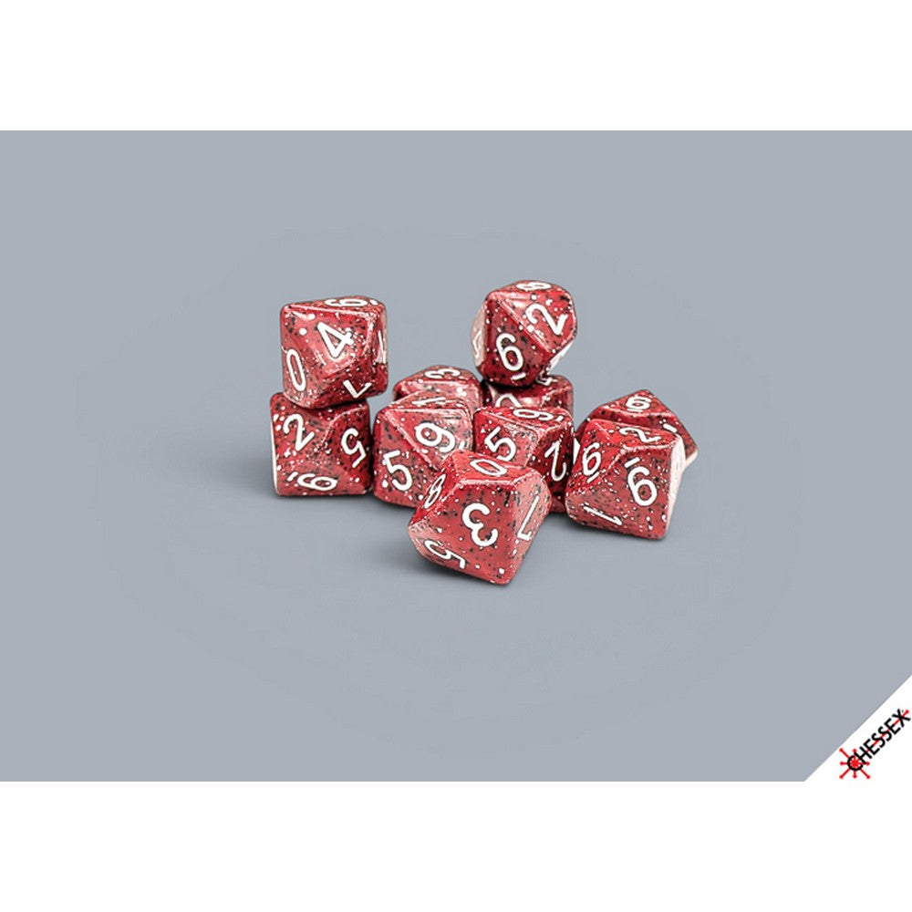 PREORDER CHX 25174 Speckled Lava Stone Set of Ten d10s