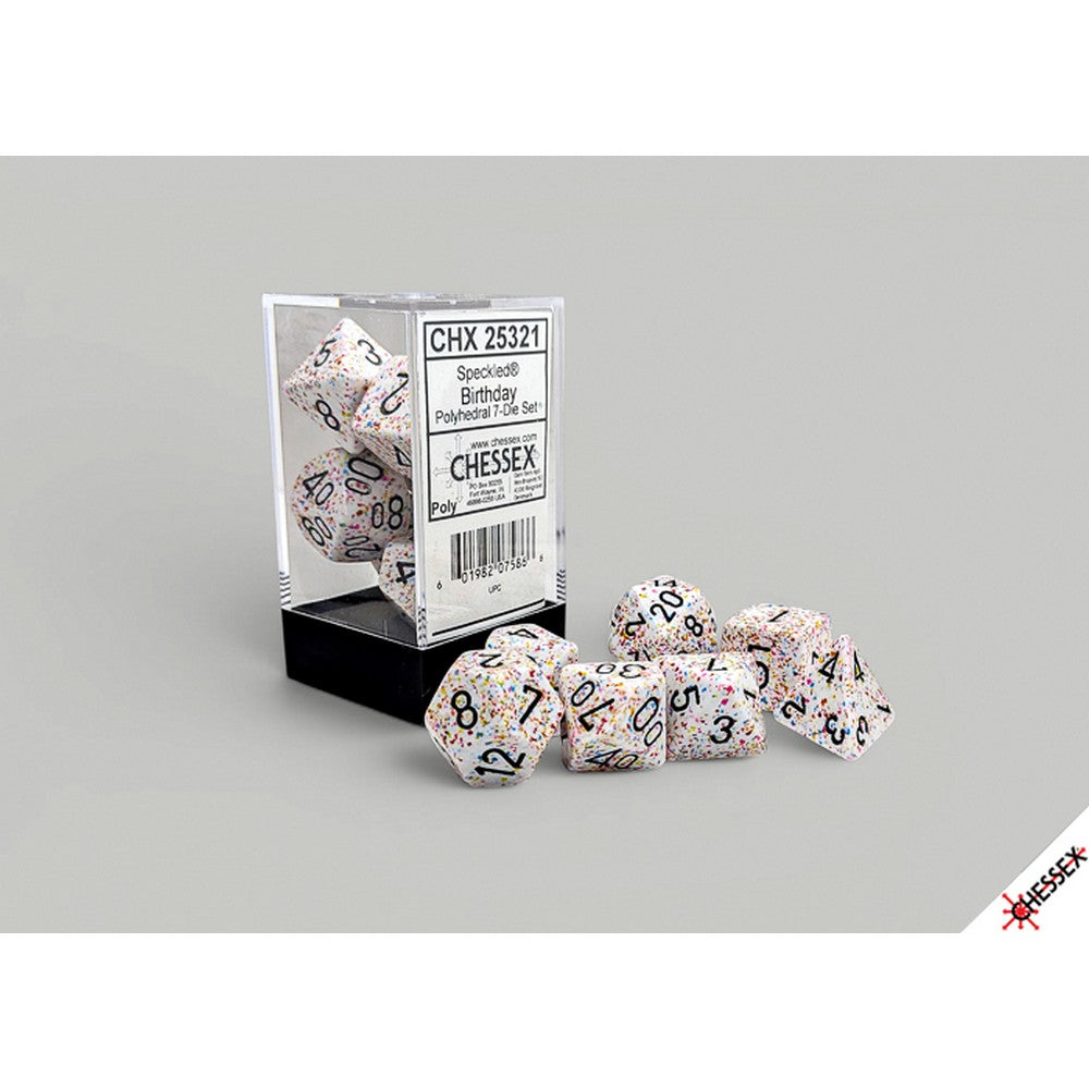 PREORDER CHX 25321 Speckled Birthday Polyhedral 7-Dice Set