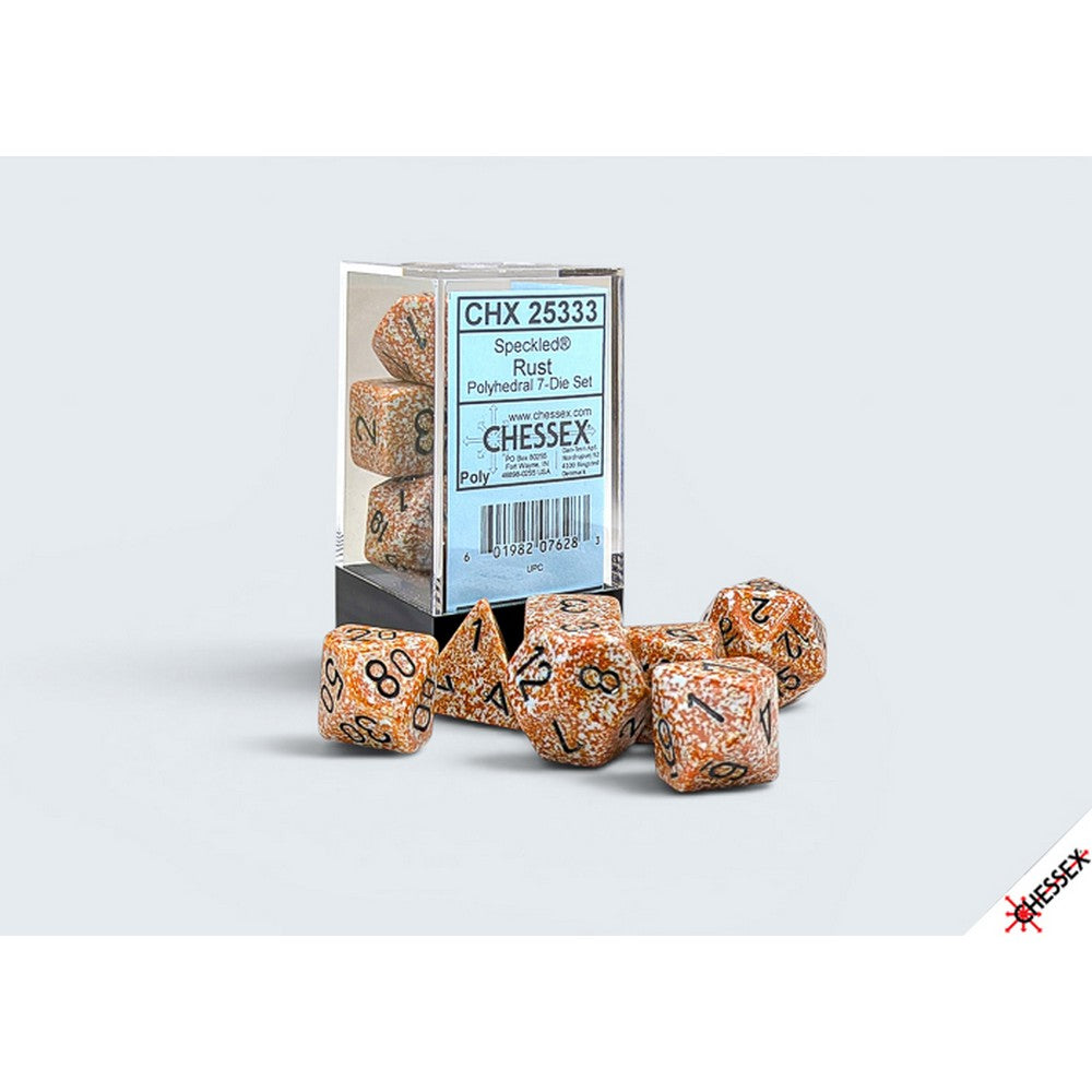 PREORDER CHX 25333 Speckled Rust Polyhedral 7-Dice Set