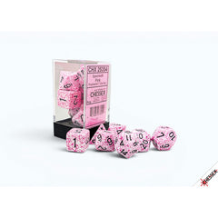 PREORDER CHX 25354 Speckled Pink Polyhedral 7-Dice Set