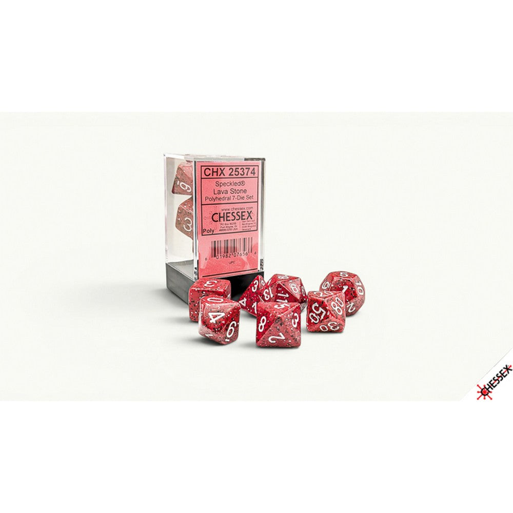 PREORDER CHX 25374 Speckled Lava Stone Polyhedral 7-Dice Set
