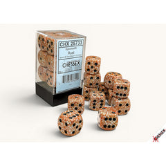 PREORDER CHX 25733 Speckled Rust 16mm d6 Dice Block (12 dice)