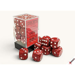 PREORDER CHX 25774 Speckled Lava Stone 16mm d6 Dice Block (12 dice)