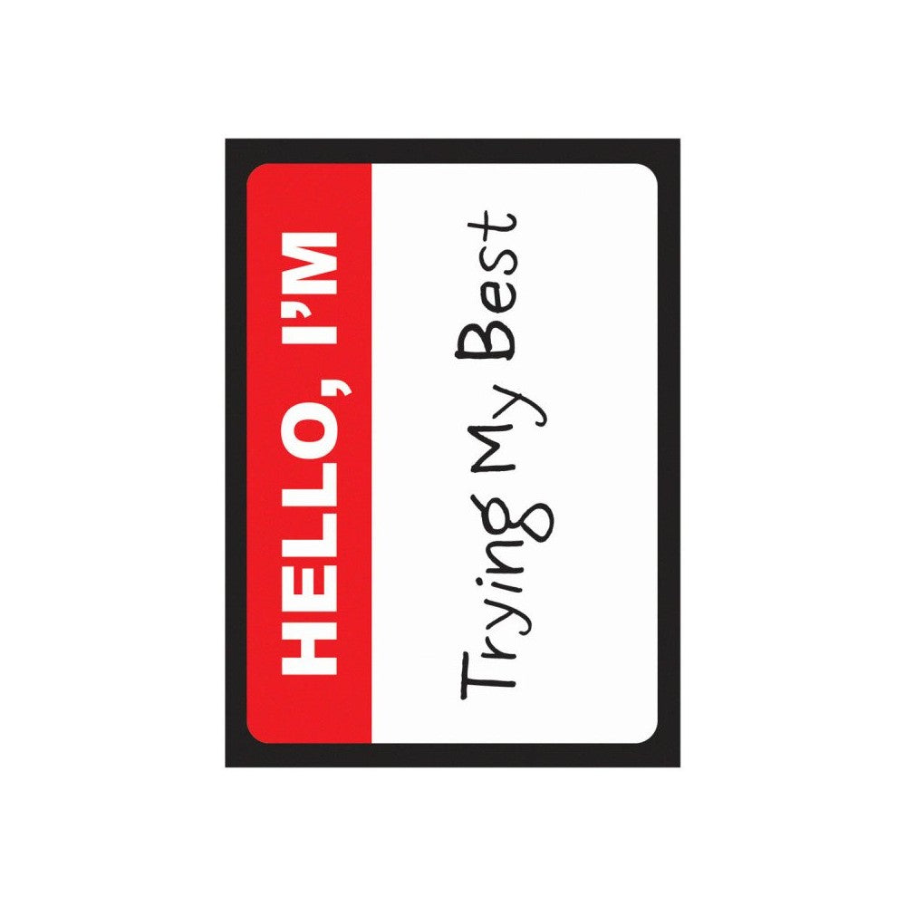 PREORDER Ultra Pro: LE16943 Im Trying - Double-Matte White Core Sleeves