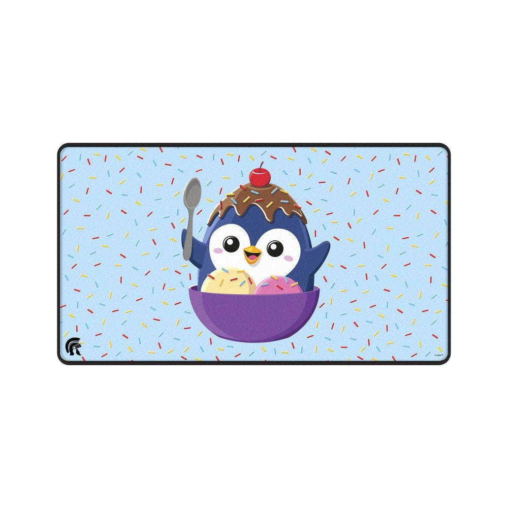 PREORDER Ultra Pro: LE16991 Ice Cream Penguin - Black Stitched-edge Playmat