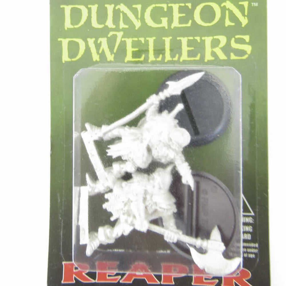 PREORDER Reaper: Dungeon Dwellers: Orcs of the Ragged Wound Leaders (2) (Plastic)
