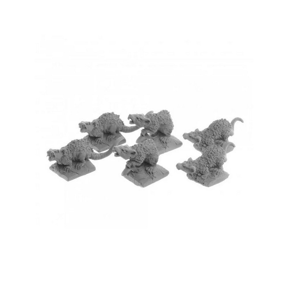 PREORDER Reaper: Dungeon Dwellers: Giant Tomb Rats (6) (Plastic)