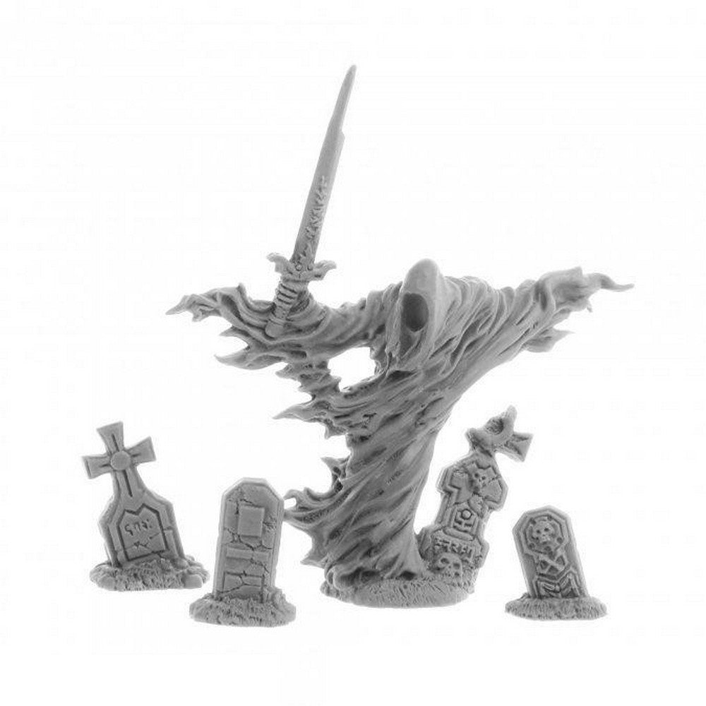 PREORDER Reaper: Dungeon Dwellers: Grave Wraith and Tombstones (3) (Plastic)