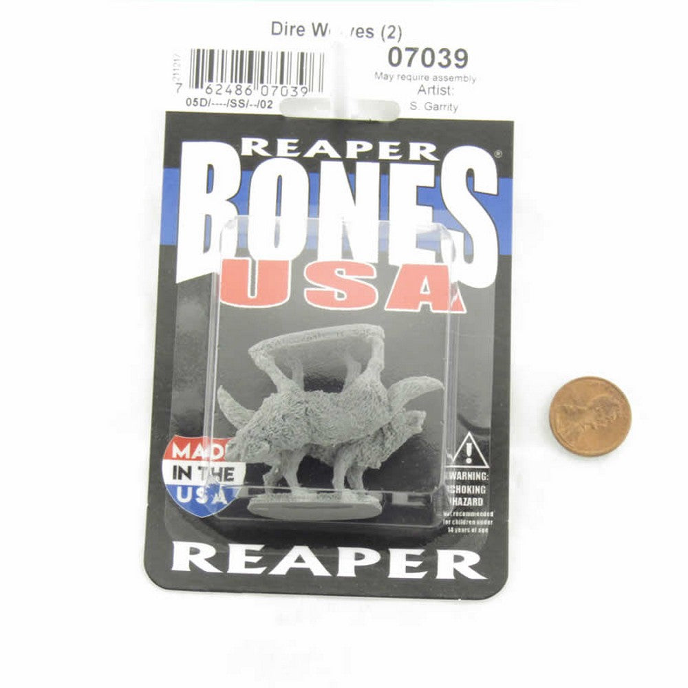PREORDER Reaper: Dungeon Dwellers: Dire Wolves (2) (02415) (Plastic)
