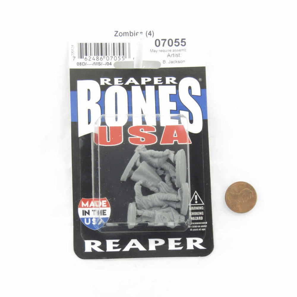 PREORDER Reaper: Dungeon Dwellers: Zombies (4) (Plastic)