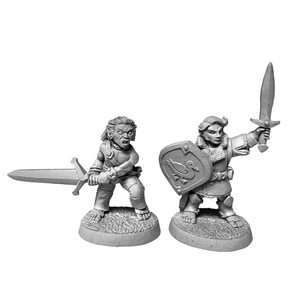 PREORDER Reaper: Dungeon Dwellers: Halfling Fighter and Barbarian (Plastic)