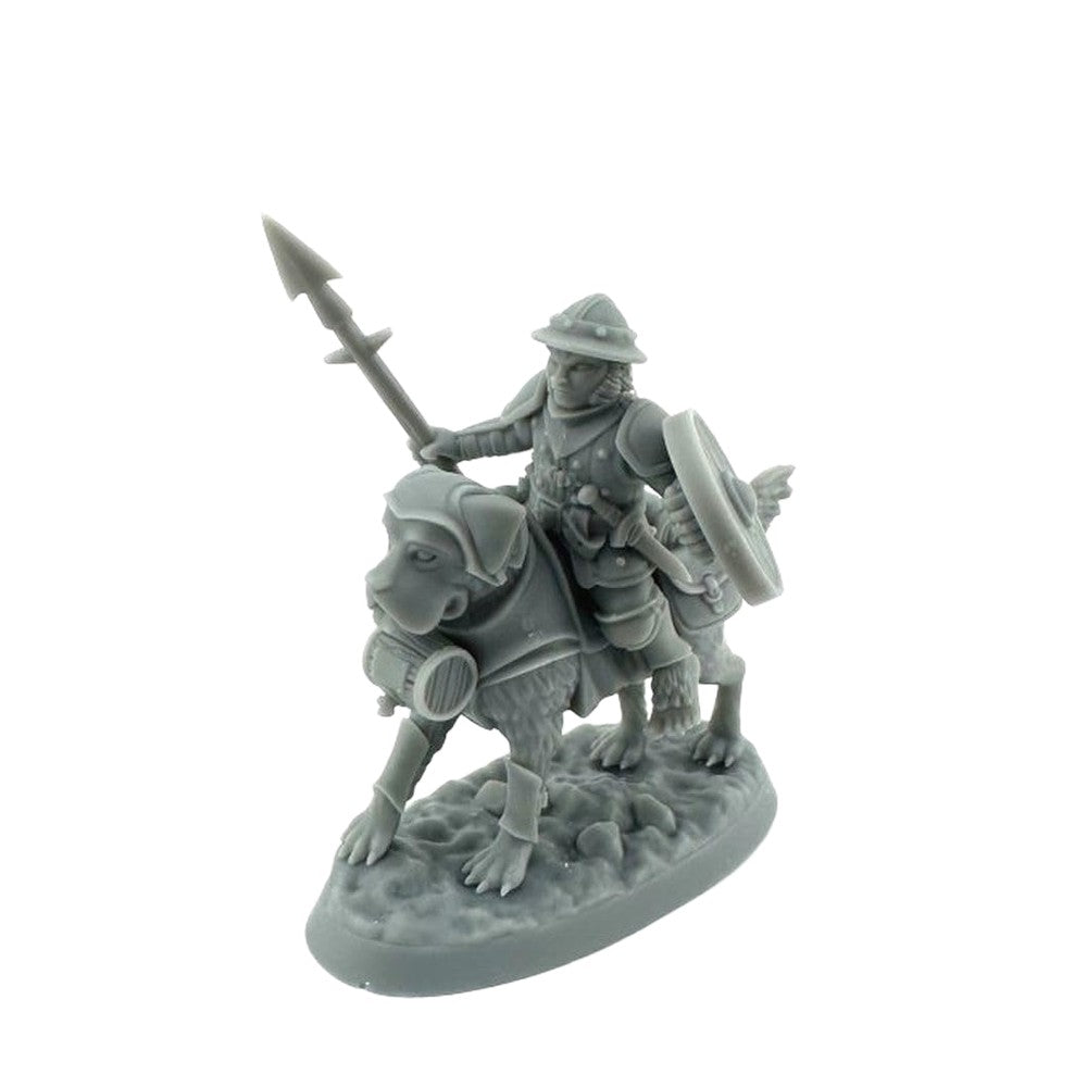 PREORDER Reaper: Dungeon Dwellers: Male Halfling Dog Rider (Plastic)
