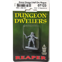 PREORDER Reaper: Dungeon Dwellers: Emrul Gozgul - Half-Orc Rogue (Alternate Sculpt) (Plastic)