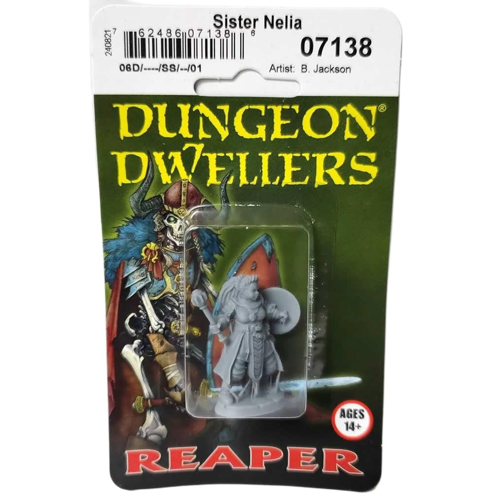 PREORDER Reaper: Dungeon Dwellers: Sister Nelia - Cleric (Plastic)
