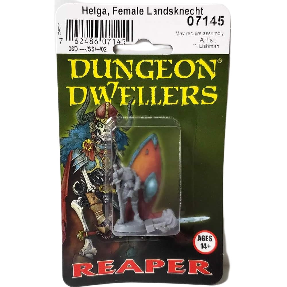 PREORDER Reaper: Dungeon Dwellers: Helga - Female Landsknecht (Plastic)
