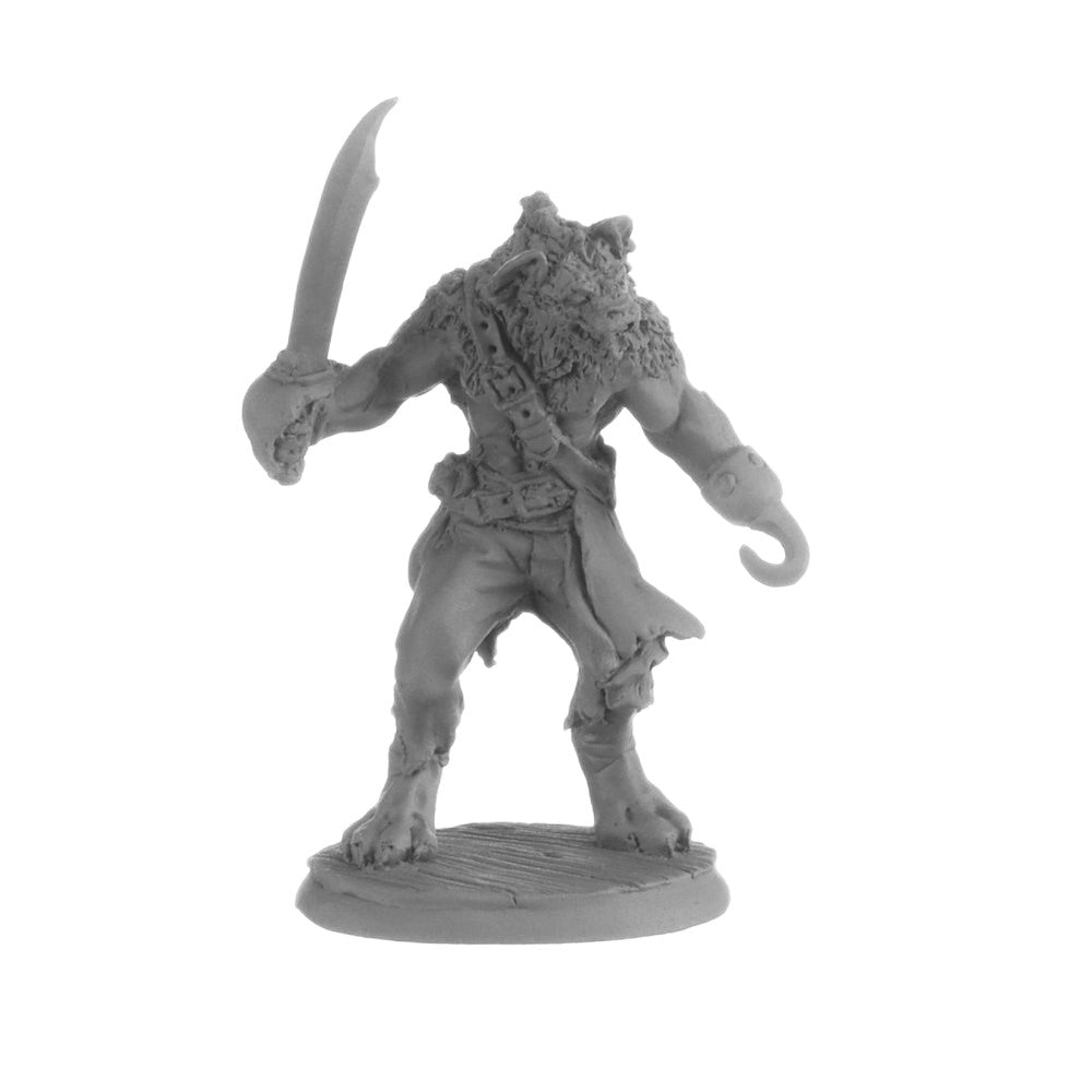 PREORDER Reaper: Bones USA Reaper Legends: Hakkle Blackhook - Gnoll Pirate (Plastic)