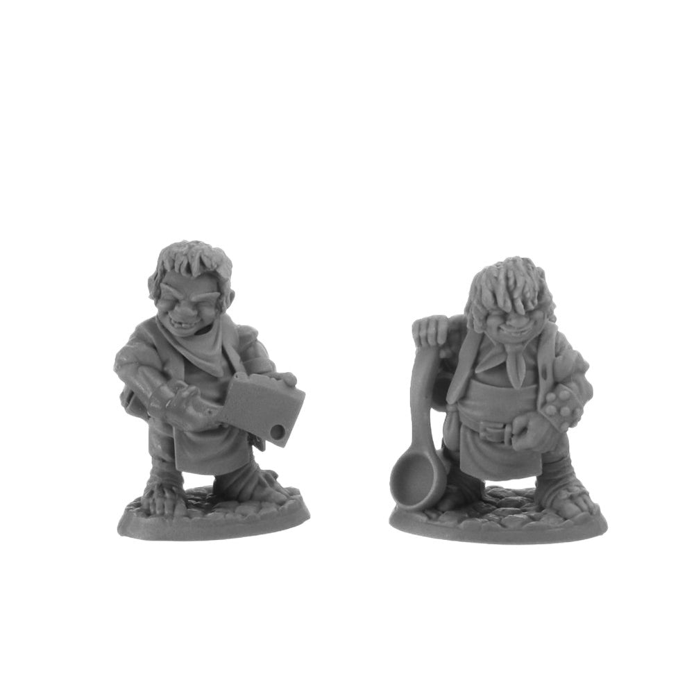 PREORDER Reaper: Bones USA Reaper Legends: Chop and Grub - Halfling Cooks (Plastic)