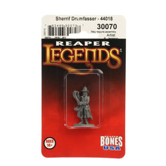 PREORDER Reaper: Bones USA Reaper Legends: Sheriff Getmose Drumfasser (Plastic)