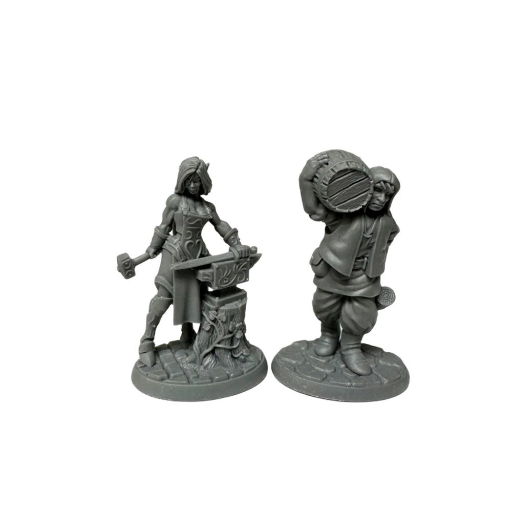 PREORDER Reaper: Bones USA Reaper Legends: Townsfolk: Cooper and Blacksmith (Plastic)