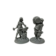 PREORDER Reaper: Bones USA Reaper Legends: Townsfolk: Cooper and Blacksmith (Plastic)