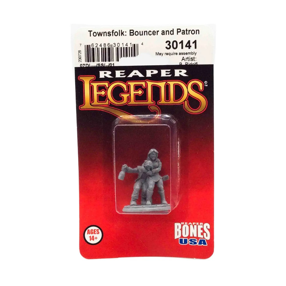 PREORDER Reaper: Bones USA Reaper Legends: Townsfolk: Bouncer and Rowdy Patron (Plastic)