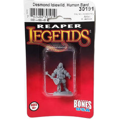 PREORDER Reaper: Bones USA Reaper Legends: Desmond Idlewild - Male Bard (Plastic)