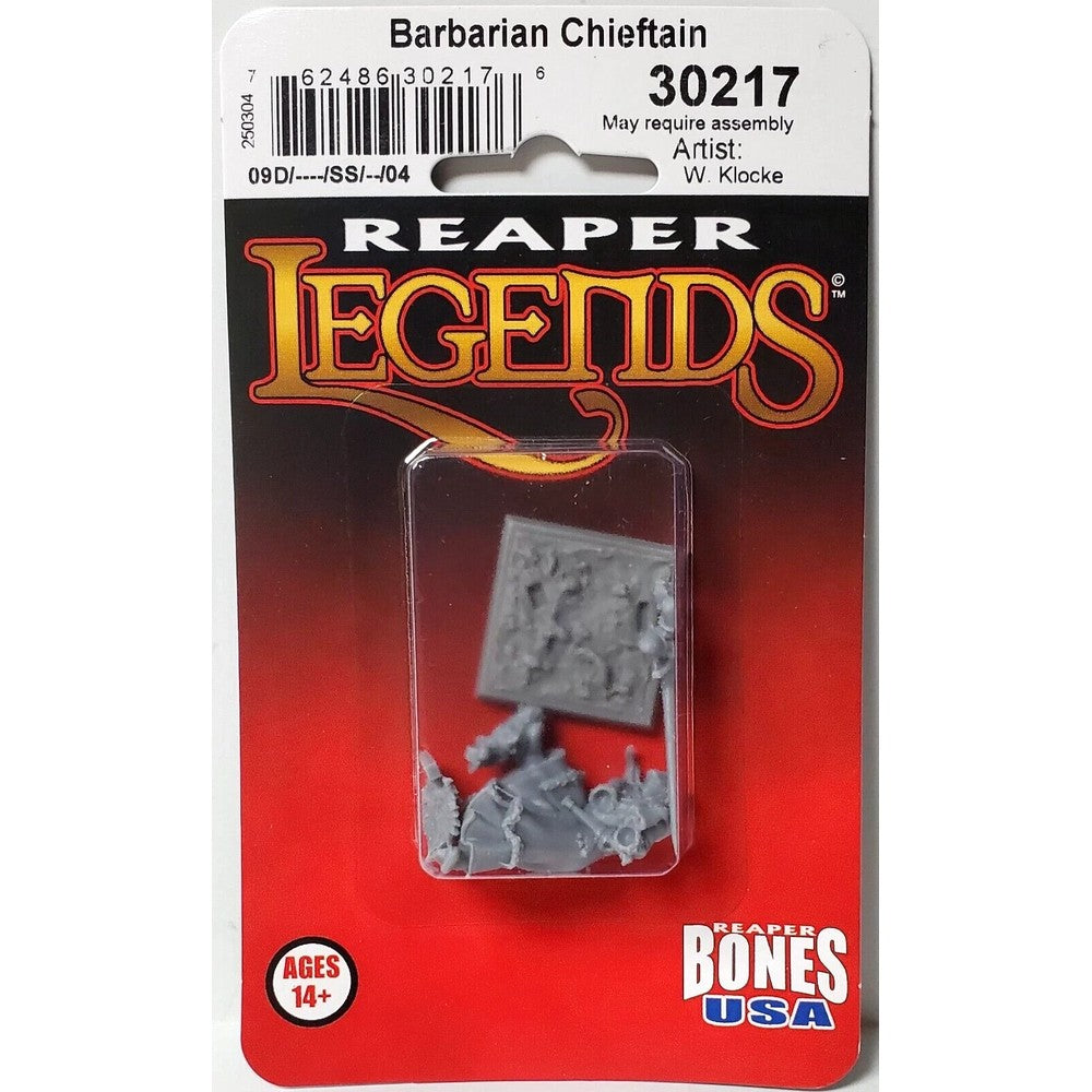 PREORDER Reaper: Bones USA Reaper Legends: Barbarian Chieftain (Plastic)