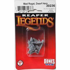 PREORDER Reaper: Bones USA Reaper Legends: Mad Rogat - Dwarf Hero (Plastic)