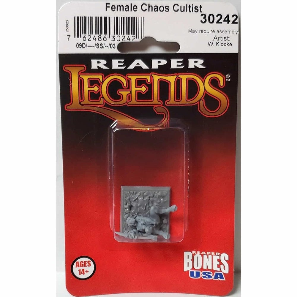 PREORDER Reaper: Bones USA Reaper Legends: Female Chaos Cultist (Plastic)